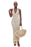Ibiza Lace Halter Maxi Dress- Preorder Ship 3/12