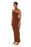 Amara Choker Dress (Brown)