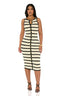 Aria Stripe Knit Dress (Black/Cream)