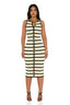 Aria Stripe Knit Dress (Black/Cream)
