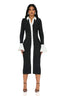 Executive Bandage Dress (Black/White)