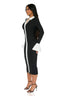 Executive Bandage Dress (Black/White)