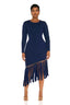 Marbella Knit Fringe Midi (Navy)