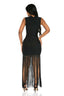 Cadenza Fringe Bandage Dress (Black)