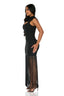 Cadenza Fringe Bandage Dress (Black)