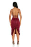 Siren Ruched Midi (Wine)