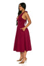 Sophia Halter Midi Dress (Wine)