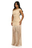 Twisted Vine One-Shoulder Braided Fringe Maxi (Cream)