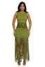 Olive Grove Crochet Fringe Set