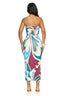 Marble Swirl Watercolor Midi Dress