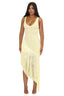 Sway Asymmetric Fringe Knit Dress (Butter Yellow)