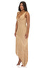 Sway Asymmetric Fringe Knit Dress (Camel)