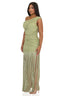 Twisted Vine One-Shoulder Braided Fringe Maxi (Sage)