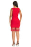 Bombshell Fringe Bandage Dress (Red)