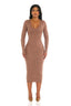 Verse Knit Dress (Dark Tan)