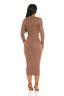 Verse Knit Dress (Dark Tan)