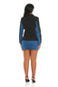 Duality Blazer Skirt Set (Denim/Black)