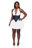 Denim Corset Halter Baby Doll Dress
