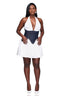Denim Corset Halter Baby Doll Dress