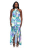 Aurora Ruched Mesh Maxi Dress