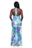 Aurora Ruched Mesh Maxi Dress