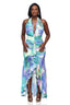 Aurora Ruched Mesh Maxi Dress
