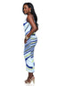 Retro Wave Knit Midi Dress
