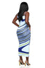 Retro Wave Knit Midi Dress