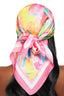 Floral Watercolor Silk-Feel Scarf