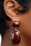 Chestnut Glow Drop Earrings