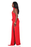 Aura High Slit Maxi Dress (Red)
