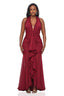 Marley Halter Dress (Burgundy)