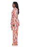 Solona Abstract Kimono Pant Set (Rust)- FINAL SALE