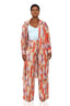 Solona Abstract Kimono Pant Set (Rust)