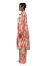 Solona Abstract Kimono Pant Set (Rust)