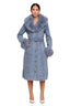 Snowfall Denim Faux Fur Trim Coat
