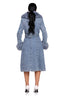 Snowfall Denim Faux Fur Trim Coat