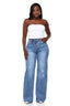Icon Distressed Wide Leg Jean