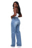 Icon Distressed Wide Leg Jean